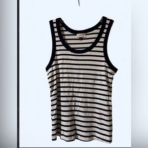 Universal Thread Navy and Cream Striped Tee